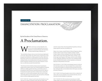 The Emancipation Proclamation: An unframed print