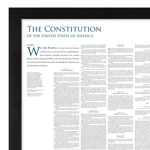 CANTIDAD DE VENTA/BULK — La Constitución de los Estados Unidos: Una impresión de 24 por 36 pulgadas