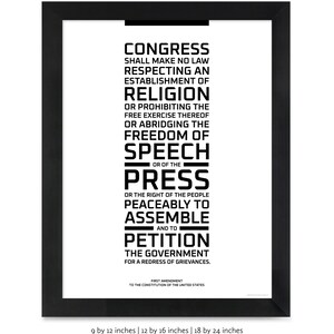 The First Amendment: An unframed print image 4