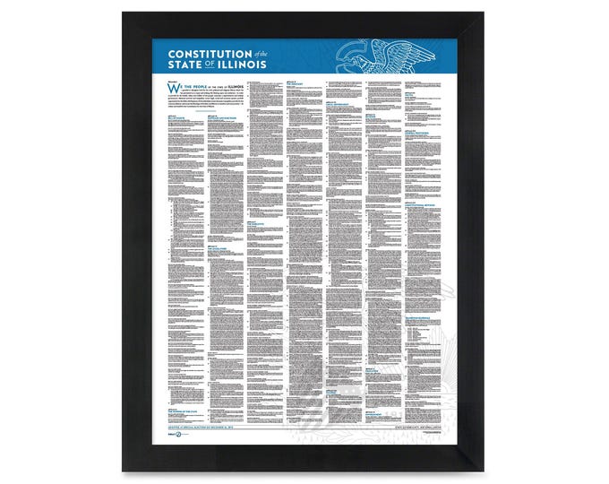 Illinois State Constitution: A print in multiple sizes