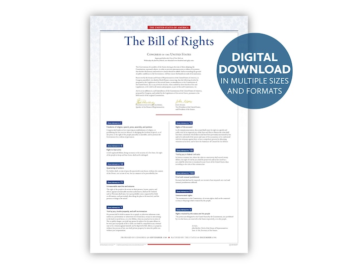 The Bill of Rights: A digital download in multiple sizes and formats
