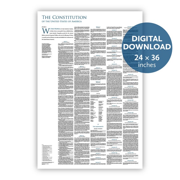 The Constitution of the United States: A 24- by 36-inch digital download