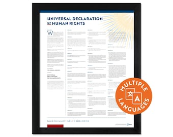 Universal Declaration of Human Rights: A print in multiple sizes and languages