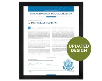 The Emancipation Proclamation: An unframed modern print in multiple sizes