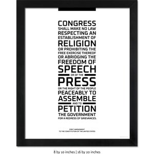 The First Amendment: An unframed print image 3