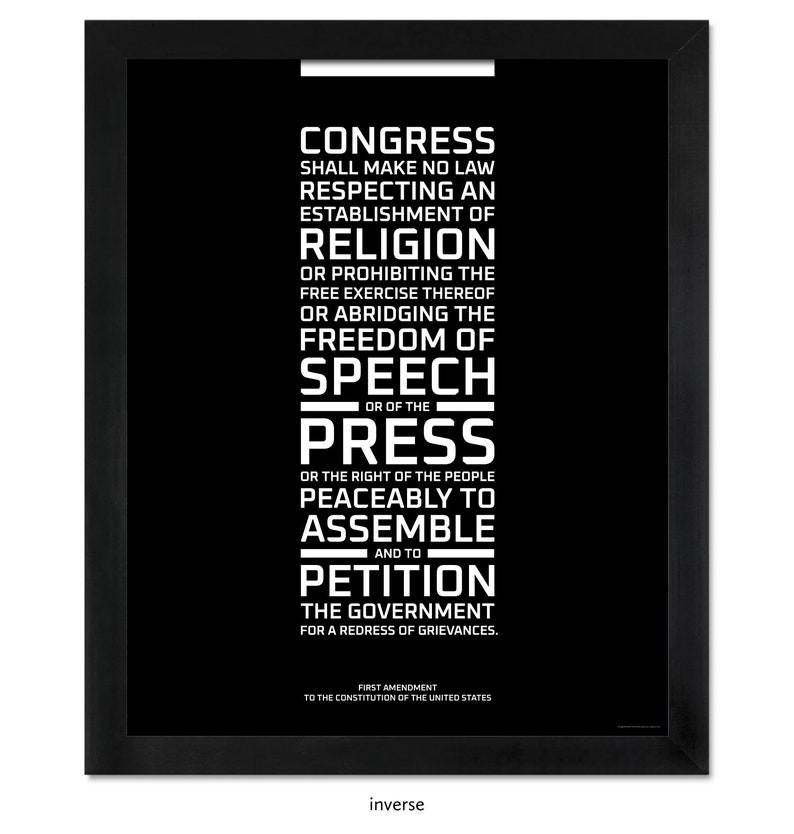 The First Amendment: An unframed print image 6