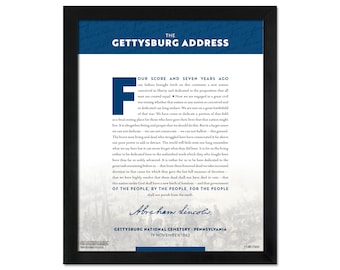 The Gettysburg Address: A print in multiple sizes