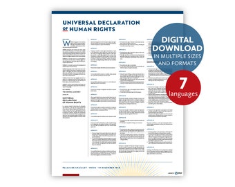 Universal Declaration of Human Rights: A download in multiple sizes, formats, and languages