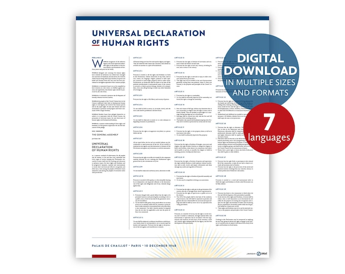 Universal Declaration of Human Rights: A download in multiple sizes, formats, and languages