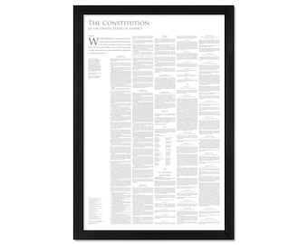 The Constitution of the United States — The complete text: The original 7 articles + all 27 amendments — A 24- by 36-inch unframed print