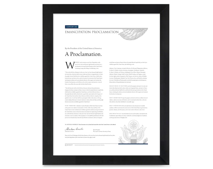 The Emancipation Proclamation: An unframed print