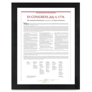 The Declaration of Independence: An unframed print