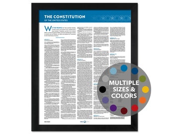 The Constitution of the United States: The original 1787 text — An unframed print in multiple sizes and colors