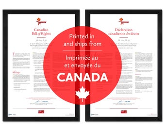 Canadian Bill of Rights: A print in multiple sizes — Printed in and ships from Canada