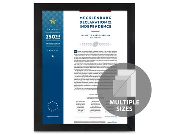 Mecklenburg Declaration of Independence — 250th anniversary edition: A print in multiple sizes