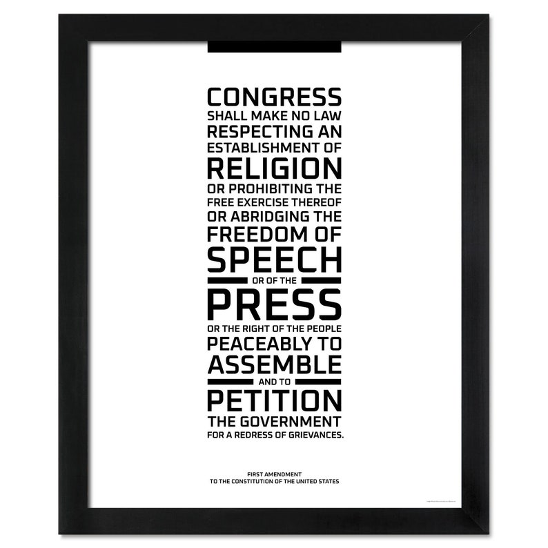 The First Amendment: An unframed print image 1