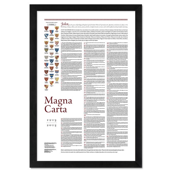 Magna Carta: A 24- by 36-inch print