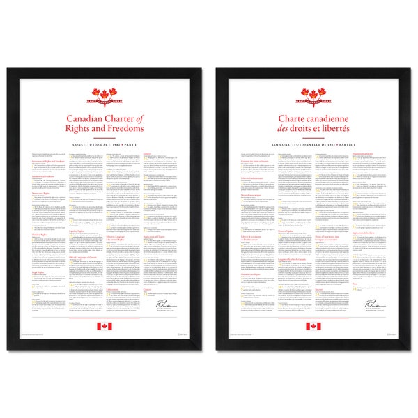 Canadian Charter of Rights and Freedoms: A print in multiple sizes