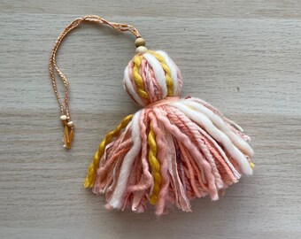 Mini Pink and Yellow Tassel