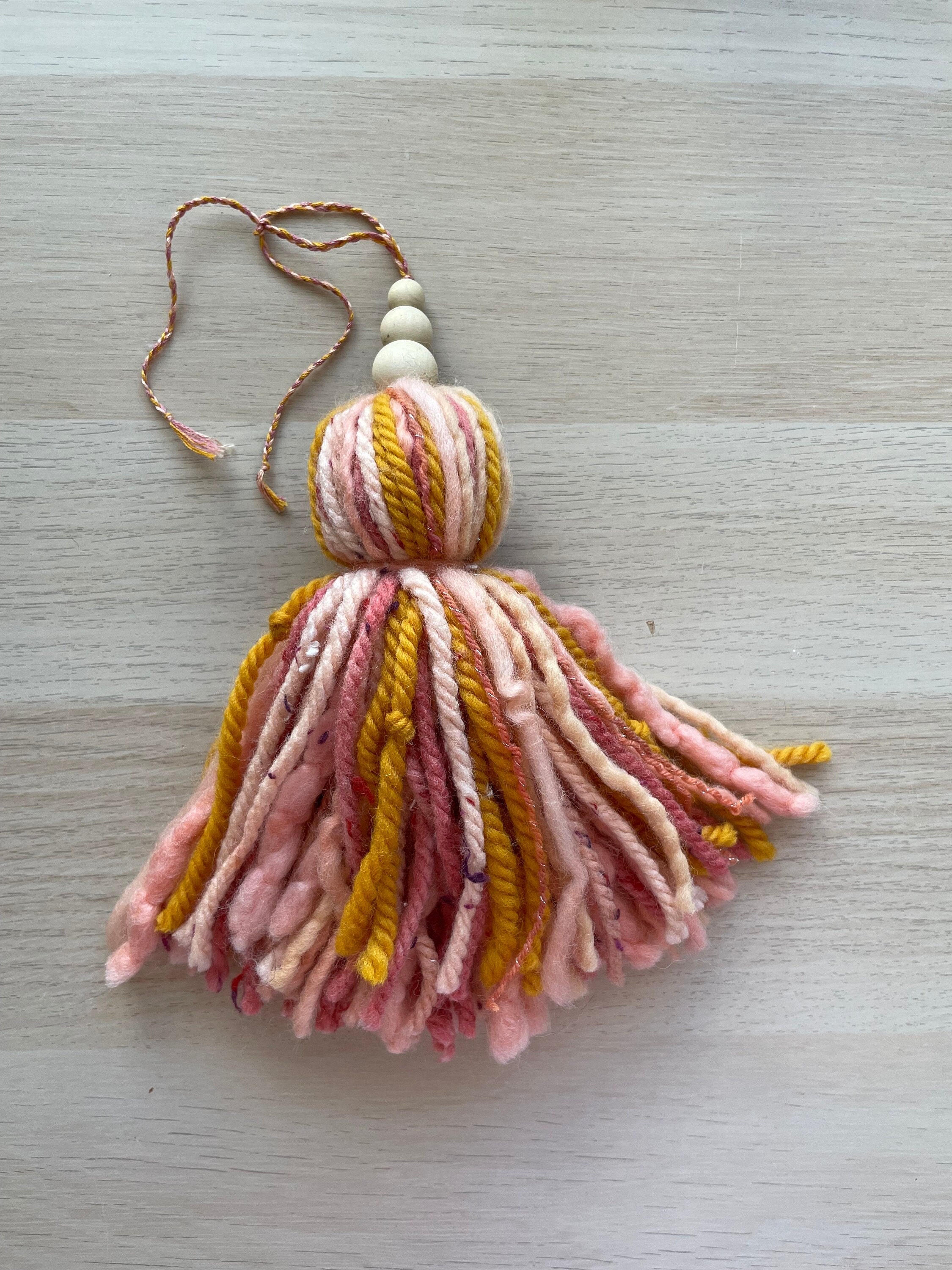 Pink and Yellow Tassel