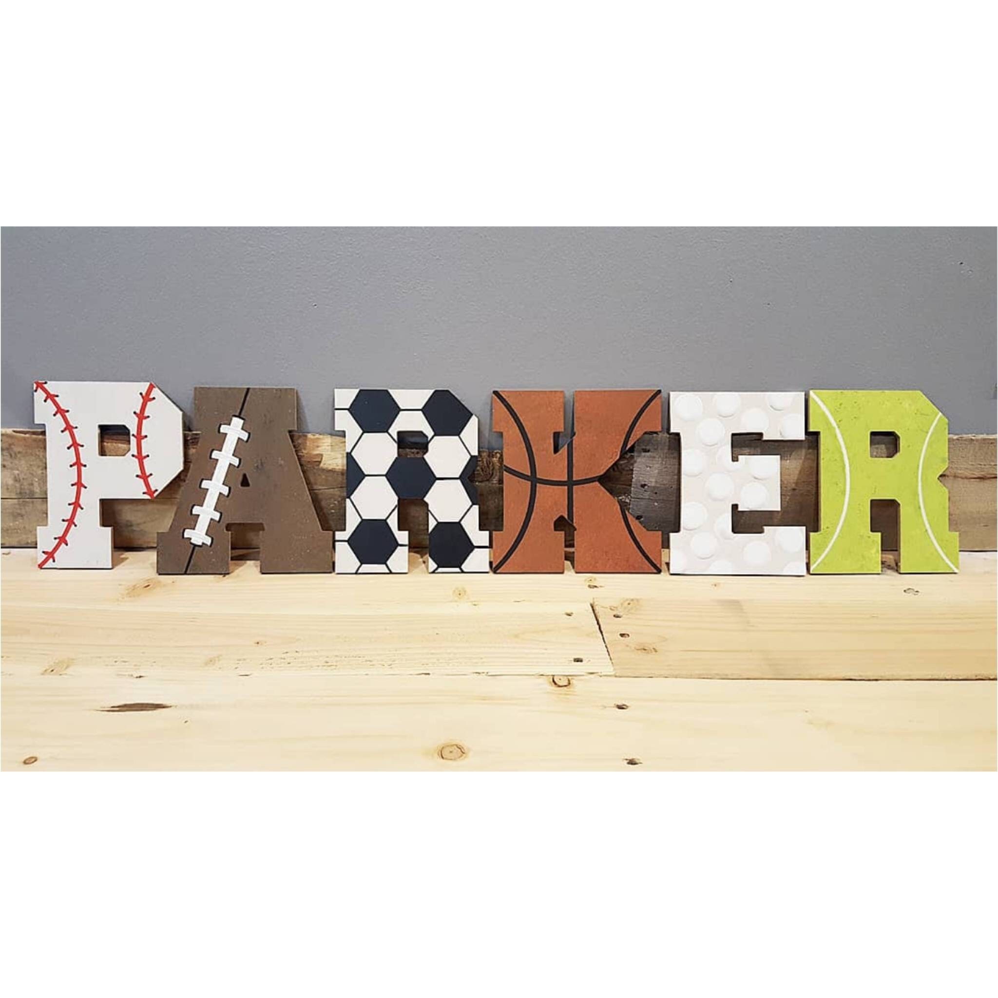 Sports' Themed Letters Etsy