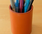 Leather Pen Holder Pot (Chestnut Bridle)