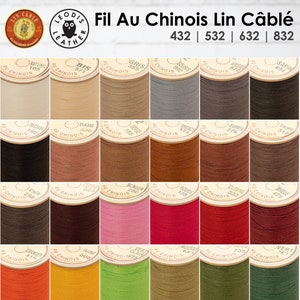 Fil Au Chinois Lin Cable, Waxed Linen Thread, Beige (185