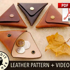 Patrón de cuero 1: Monedero triangular