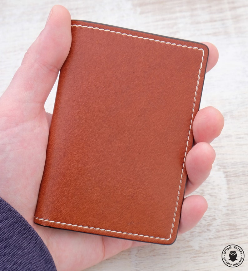 Leather Card Wallet Whisky/Tan Kangaroo image 4