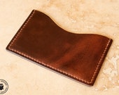 Leather Micro Card Wallet (Dark Brown Horween CXL)