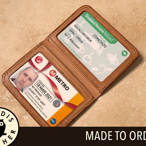 Carteira de identificação de couro ou cartão de viagem