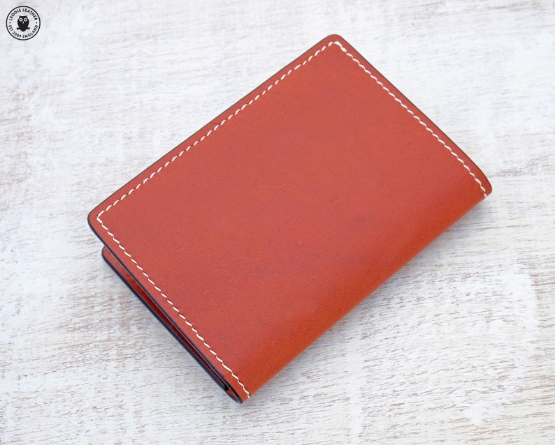 Leather Card Wallet Whisky/Tan Kangaroo image 3