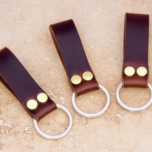 Leather Keyring choice of colours image 3