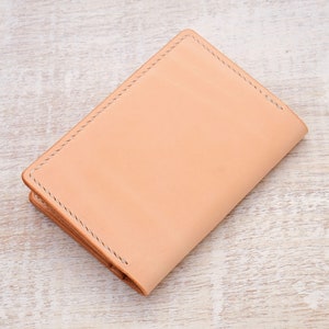 Leather Card Wallet Natural Cowhide image 3