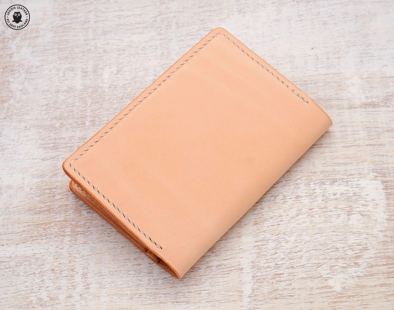 Leather Card Wallet Natural Cowhide image 3