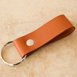 Leather Keyring choice of colours image 1