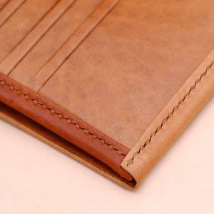 Gents Horsehide Leather Card Wallet Natural image 4