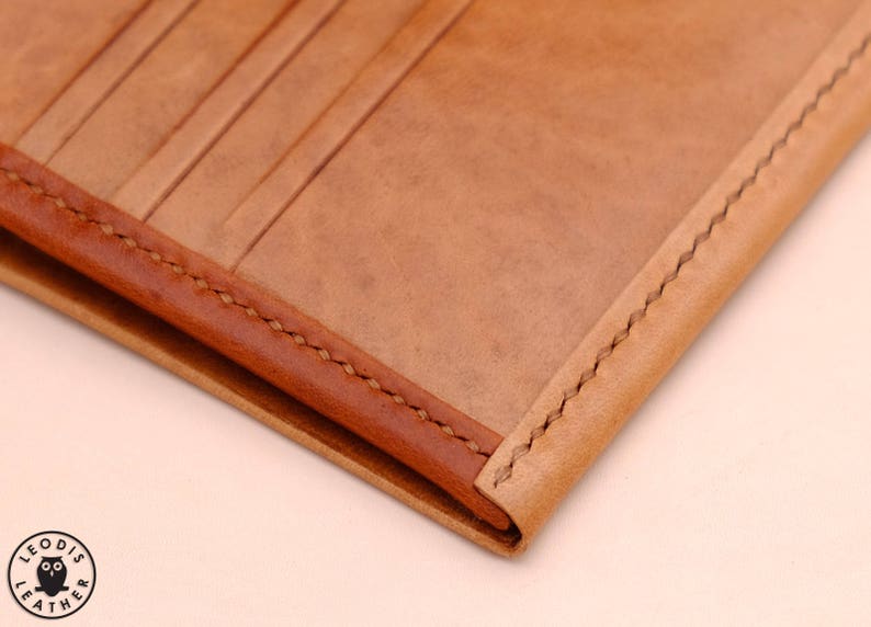 Gents Horsehide Leather Card Wallet Natural image 4