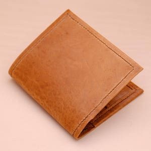 Gents Horsehide Leather Card Wallet Natural image 2
