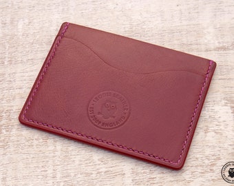 ☆LEMASQUE☆ Dow Soft Women's Leather Card Wallet Dusty Purp Leather Minimalist Card Wallet (plum Buffalo Calf) - Etsy