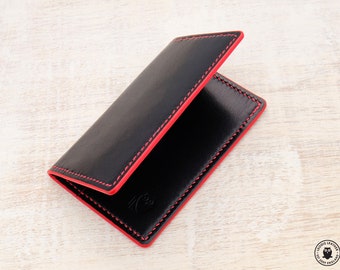 Leather Card Wallet (Black Buffalo Calf)