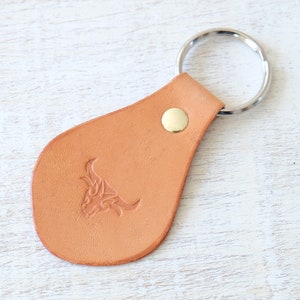 Leather Keyring (Bull)