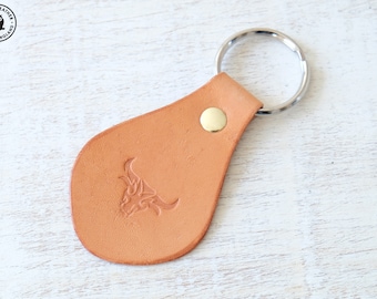 Leather Keyring (Bull)