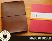 Leather Moleskine XL Cahier Notebook Cover, Made to Order