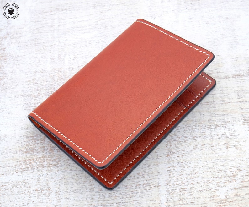 Leather Card Wallet Whisky/Tan Kangaroo image 2