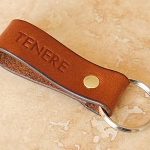 Leather Keyring choice of colours image 4