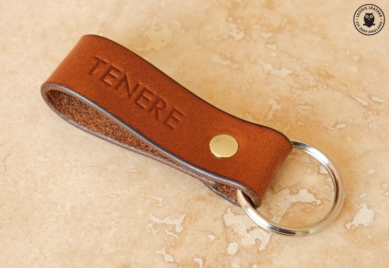 Leather Keyring choice of colours image 4