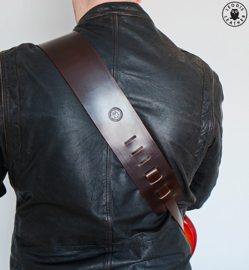 Leather Guitar Strap, Made to Order image 6