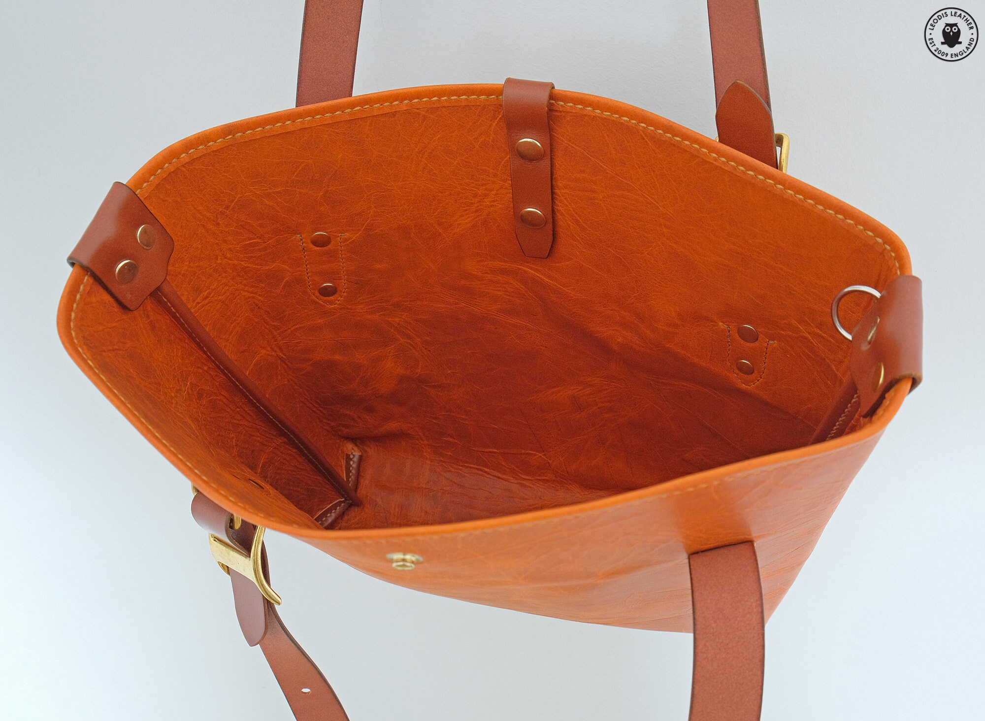 Lafanzo Unisex Leather Verla Tote Bag Chestnut - Accessories Collection