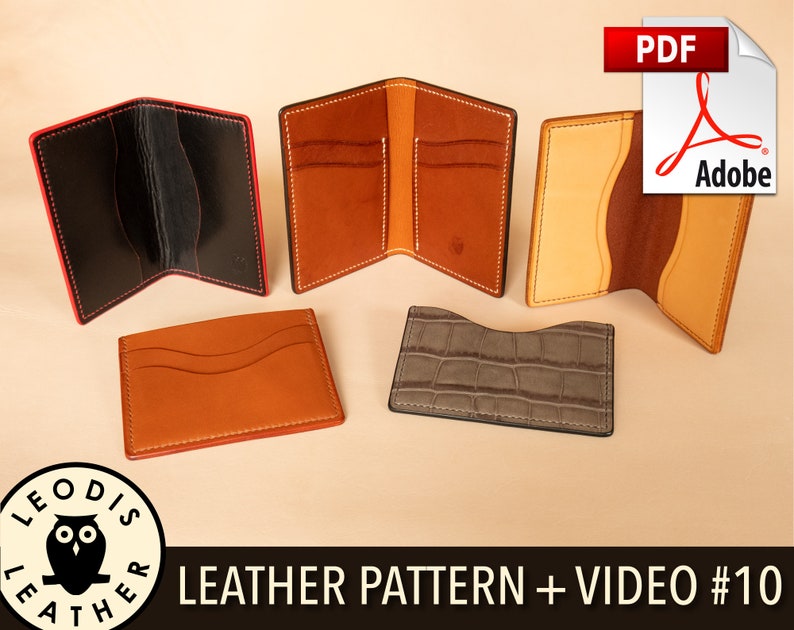 Build Along Leather Pattern 10: Card Wallets - Etsy